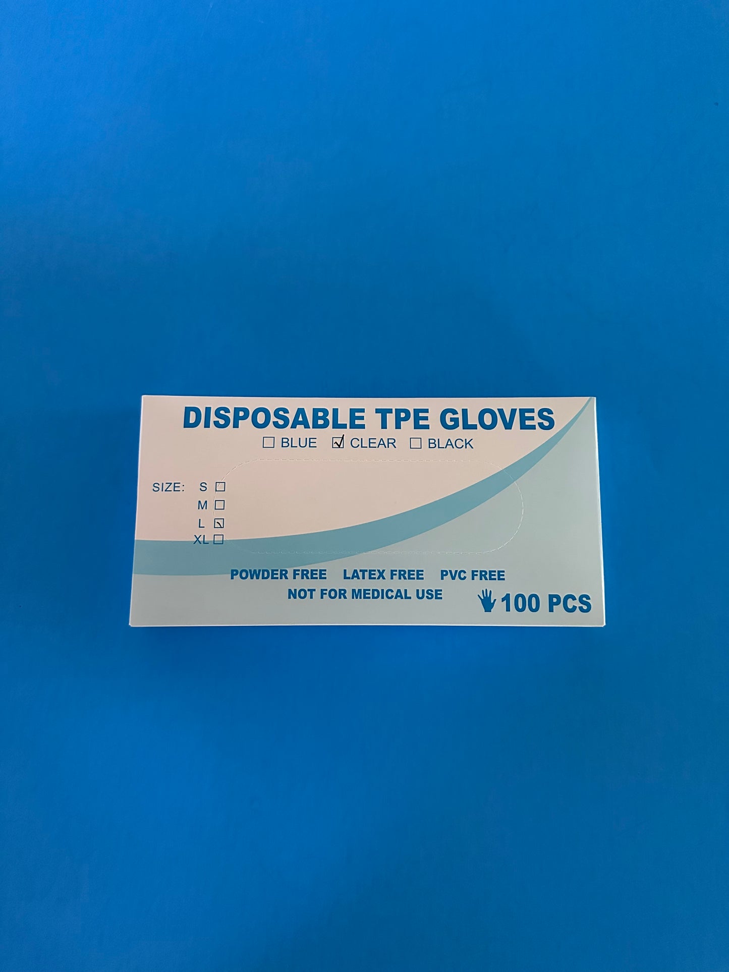Disposable Gloves – Clear, Powder-Free, Latex-Free, PVC-Free (100 Pack)