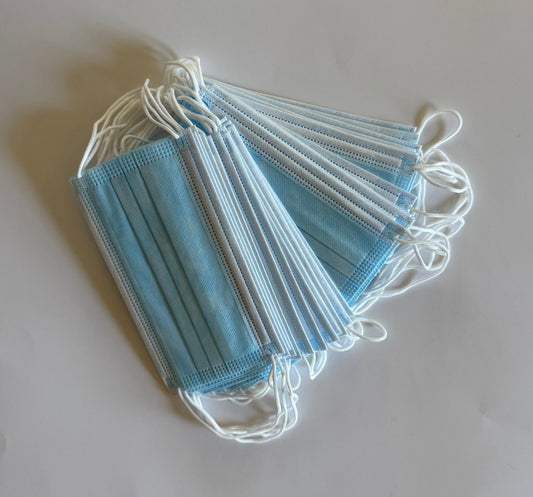 Disposable Face Masks – 50 Pack – 3-Ply with Adjustable Nosepiece – Ideal for Owl Pellet Dissections & Classroom Use